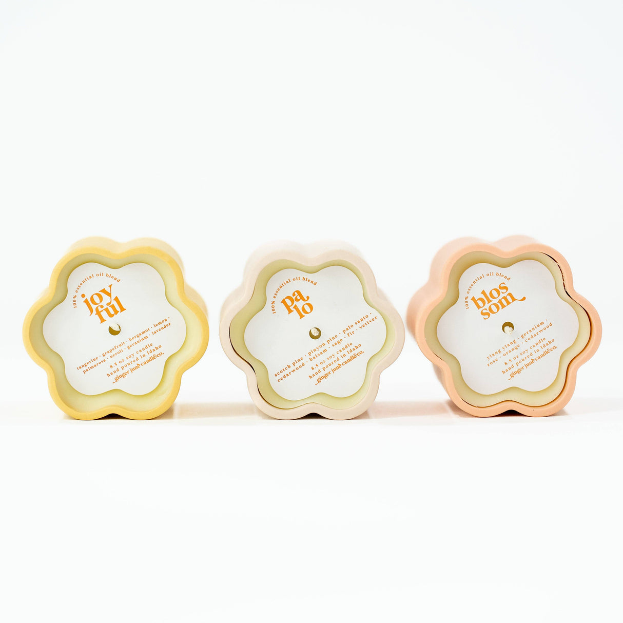 Ceramic Daisy Candle - Joyful