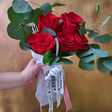 Half Dozen Roses in Bouquet Bag
