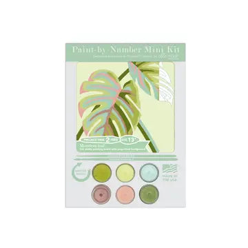 Paint by Number Kit: Monstera Leaves