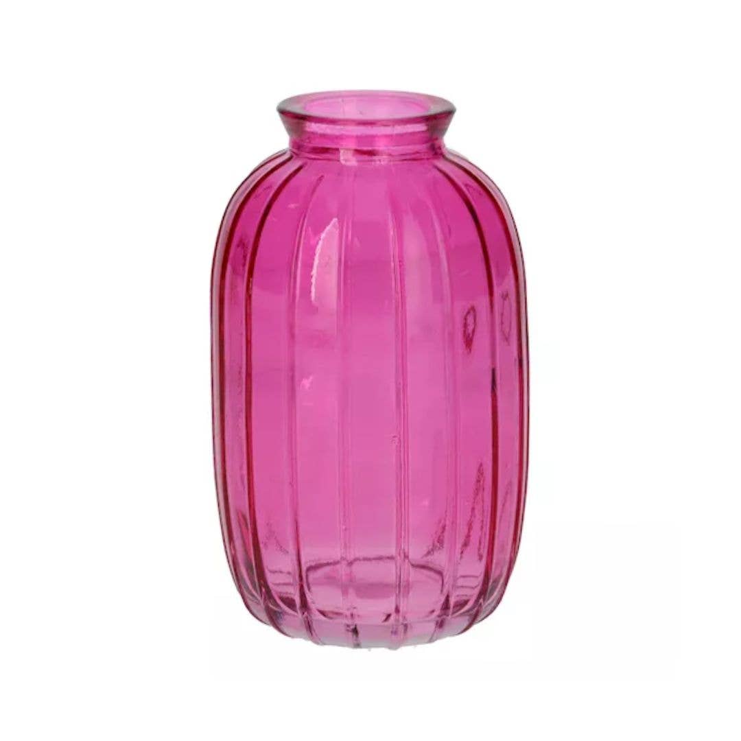Fles Carmen Transparant Fuchsia Medium 12cm