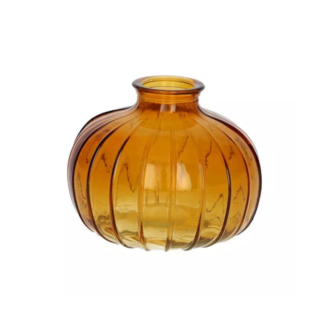 Fles Carmen Transparant Rond Oker 8,5cm