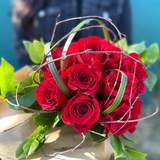 Dozen Roses: Simple Wrapped Bouquet