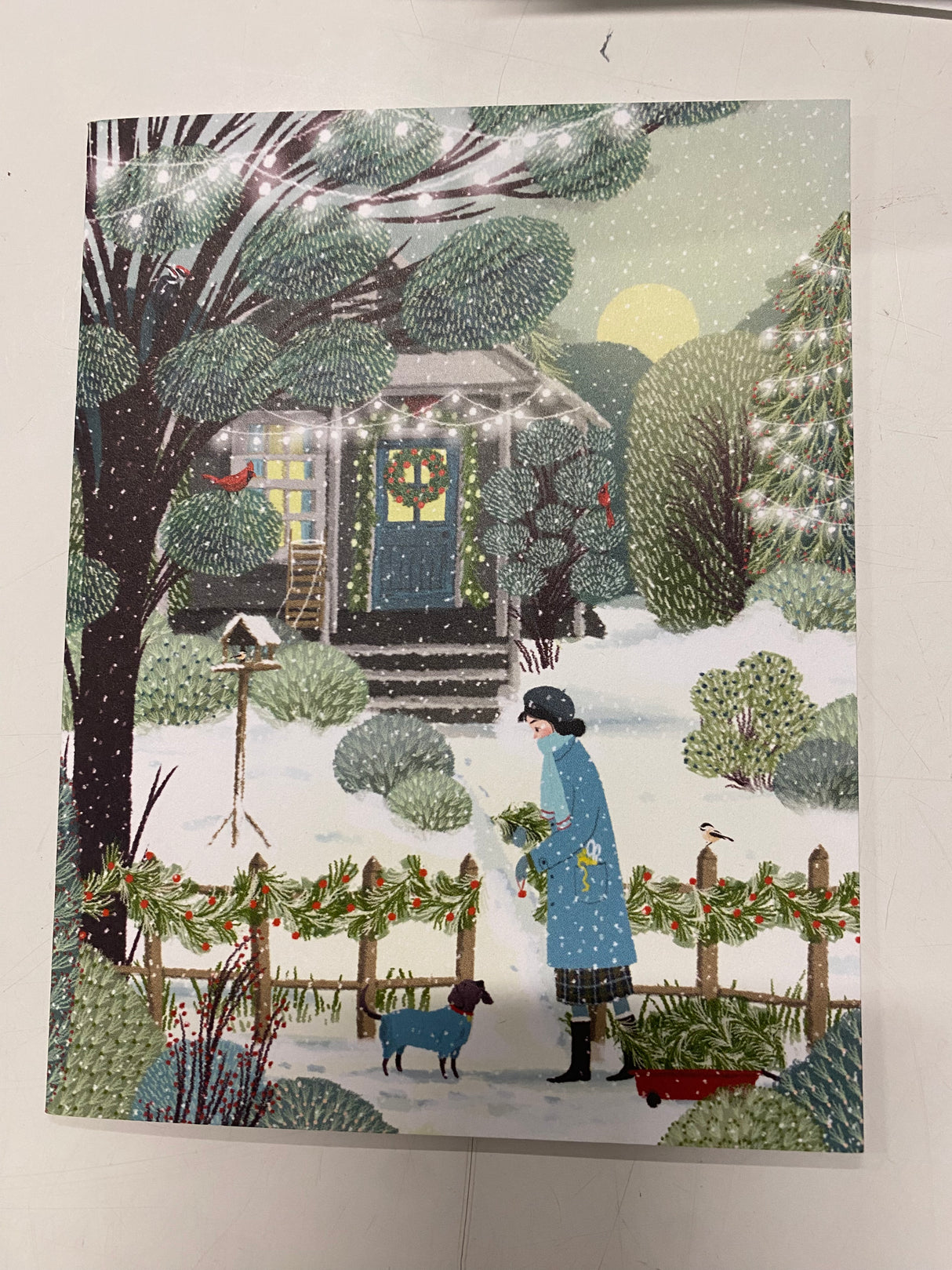 Card: Winter Dog Walk