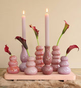 Vase Pebble h.15 Ø7 cm pink 4 assorted colors